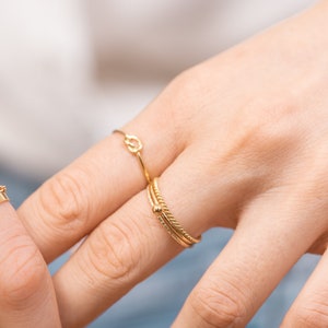 HONDURAS ring in 14k Gold-Filled, Stacking elegant ring set image 4