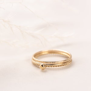 HONDURAS ring in 14k Gold-Filled, Stacking elegant ring set