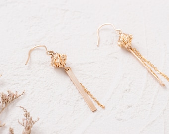 Boucles d'oreilles femme en Or Gold-Filled 14 carats, minimalistes et raffinées, boucles ASIE