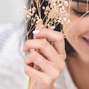 GERMANY dainty ring in hammered 14k gold filled, Stacking rings, Hammered ring