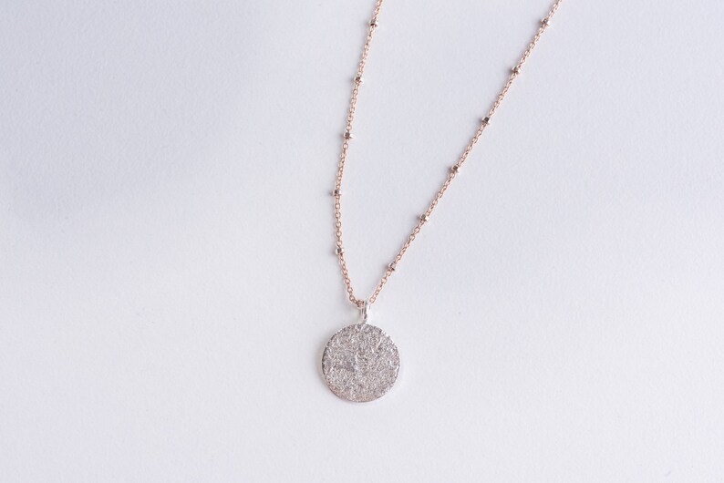 SRI LANKA boheme dainty necklace with bi-material 14k Rose gold filled and 925 Sterling silver image 7