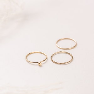 HONDURAS ring in 14k Gold-Filled, Stacking elegant ring set image 3