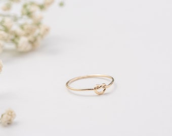 BELGIUM Knot dainty ring in 14k gold filled, Tie the knot ring, Knot ring, Minimalist ring