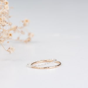 BARBADOS dainty rings in 14k gold filled and 925 Sterling Silver, Stacking rings set, Minimal rings