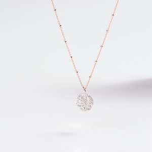 SRI LANKA boheme dainty necklace with bi-material 14k Rose gold filled and 925 Sterling silver image 4