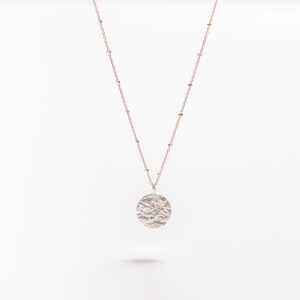 SRI LANKA boheme dainty necklace with bi-material 14k Rose gold filled and 925 Sterling silver image 9