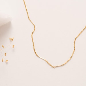OMAN necklace 14k gold filled chain, Stacking chain necklace, Layering gold filled chain, Textured gold chain