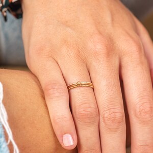 HONDURAS ring in 14k Gold-Filled, Stacking elegant ring set image 5