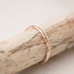 Bague femme en Or Rose Gold filled 14 carats et Argent 925, bague SRI LANKA image 5