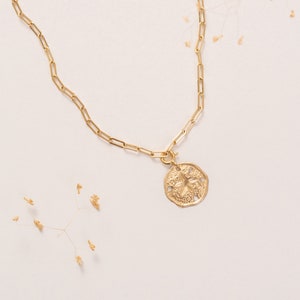 BALI necklace 14k gold filled chain, Stacking chain necklace, layering chain with two interchangeable pendants, Thick gold chain