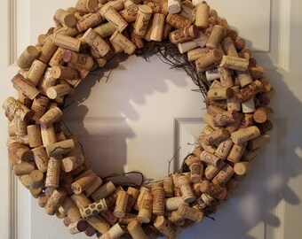 Wine cork festivus wreath