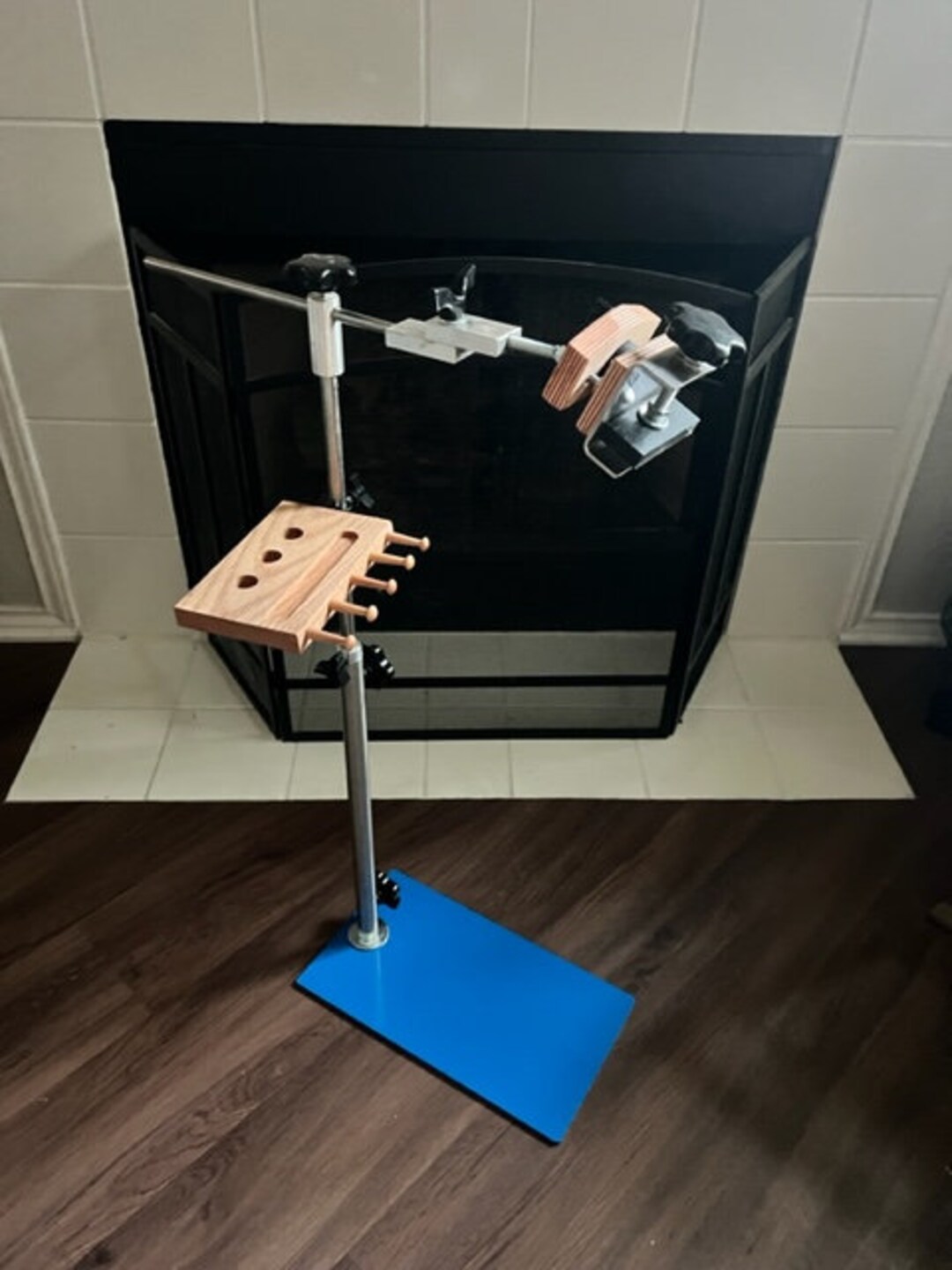 K's Creations Metal Needlework Floor Stand With Blue Base! NEW