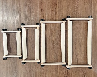 K's Creations Small Stitcher's Pack of Needlework Scroll Frames | Holds Needlepoint, Cross Stitch, Embroidery, Quilting