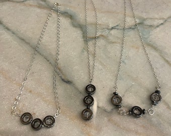 Herkimer Diamond, Hematite, Sterling Silver, Necklace(s)