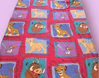 Drap de dessus pour lit simple Disney Le Roi Lion des années 90