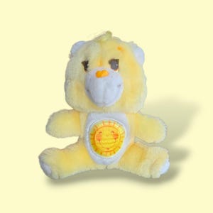 Vintage 1980s 6&quot; Funshine Bear Care Bears American Greetings Plush Stuffed Animal Teddy Bear