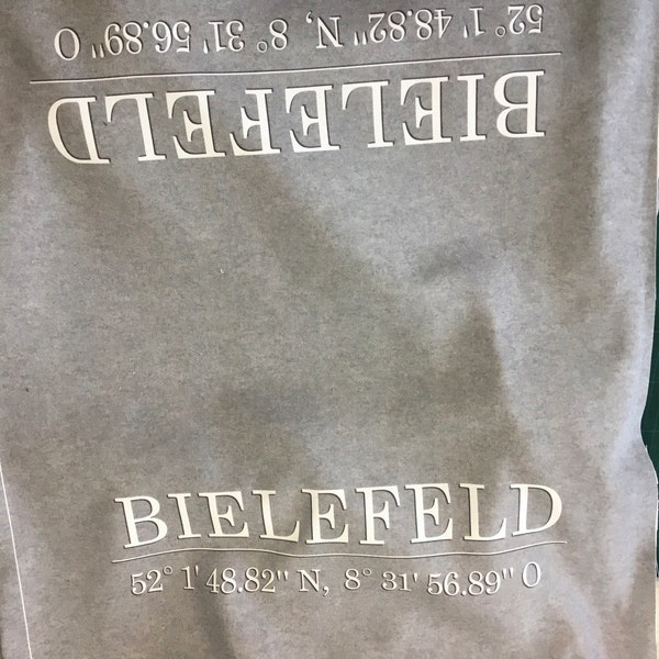 Dekostoff“Bielefeld “ grau-weiß