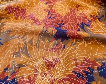 Sweatshirtstoff „mega flower“ orange
