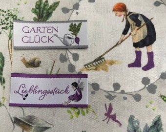 4 Labels „Gartenglück““Lieblingsstück“