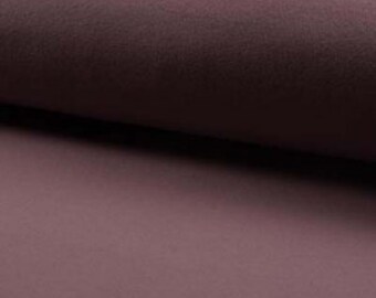 Baumwollfleece in 2 Farben mauve,mittelgrau