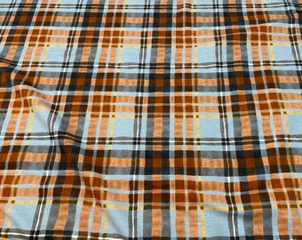 Sweatshirt fabric “white plaid”