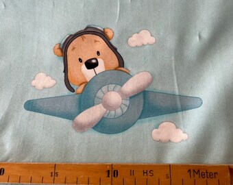 Shirt fabric panel “Little Pilot”