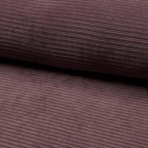 Cordjersey grobe Rippe mauve