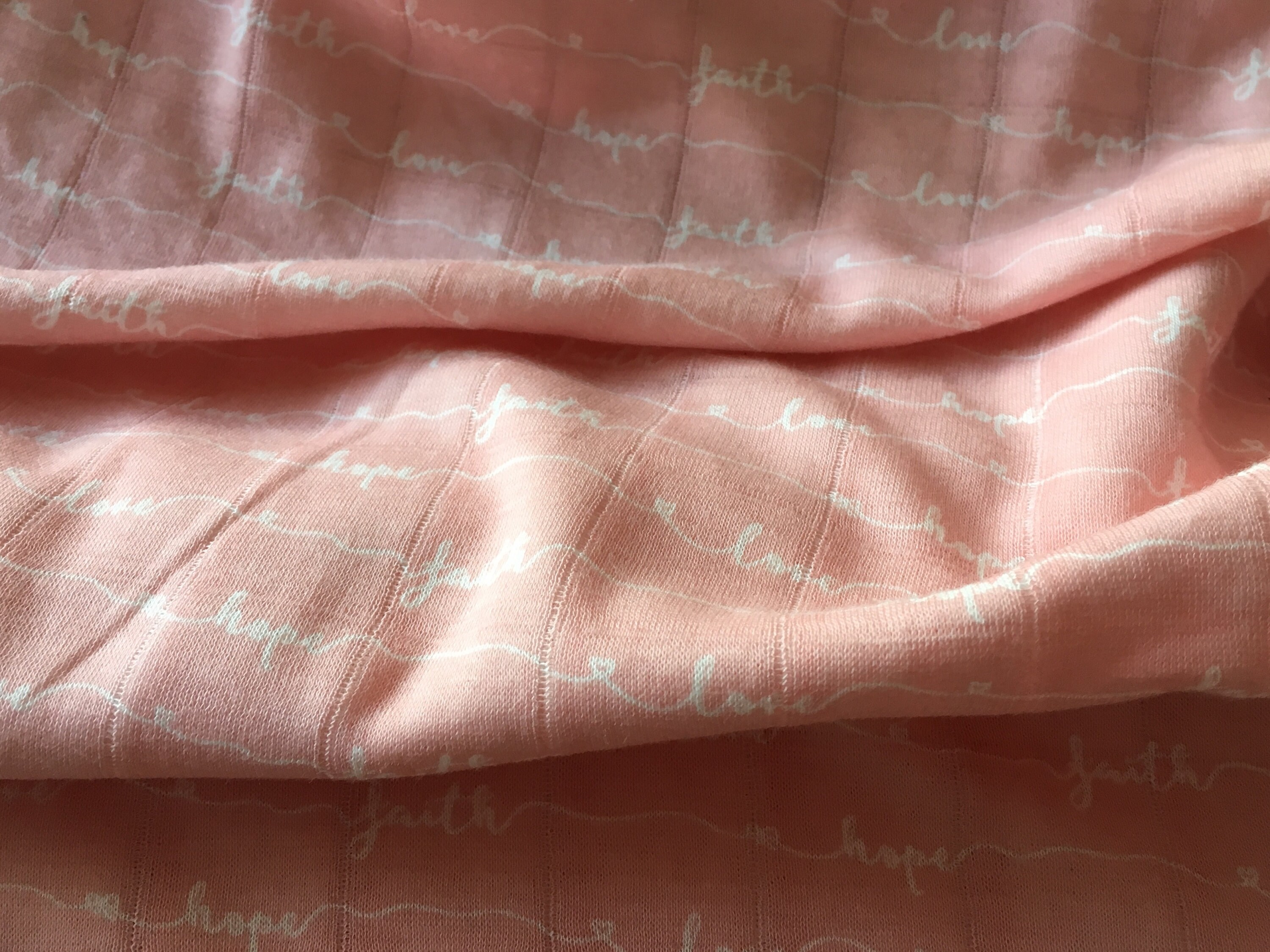 Quilted Fabric plush Salmon Pink Etsy UK