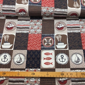Cotton fabric &quot;Maritim Patchwork&quot;