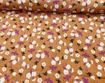 Muslin cotton fabric "Mandy" brown