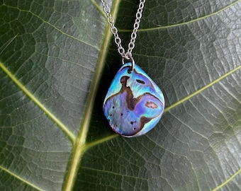 Sterling Silber Paua Abalone Halskette