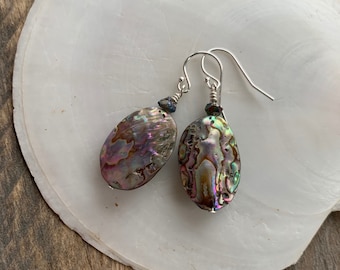 Abalone & Pyrite Earrings