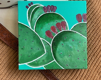 Pintura original de cactus de tuna