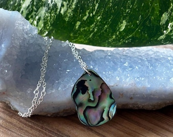 Sterling Silber Paua Abalone Halskette