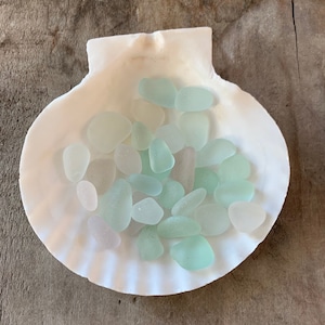 Purple, blue & white sea glass mix