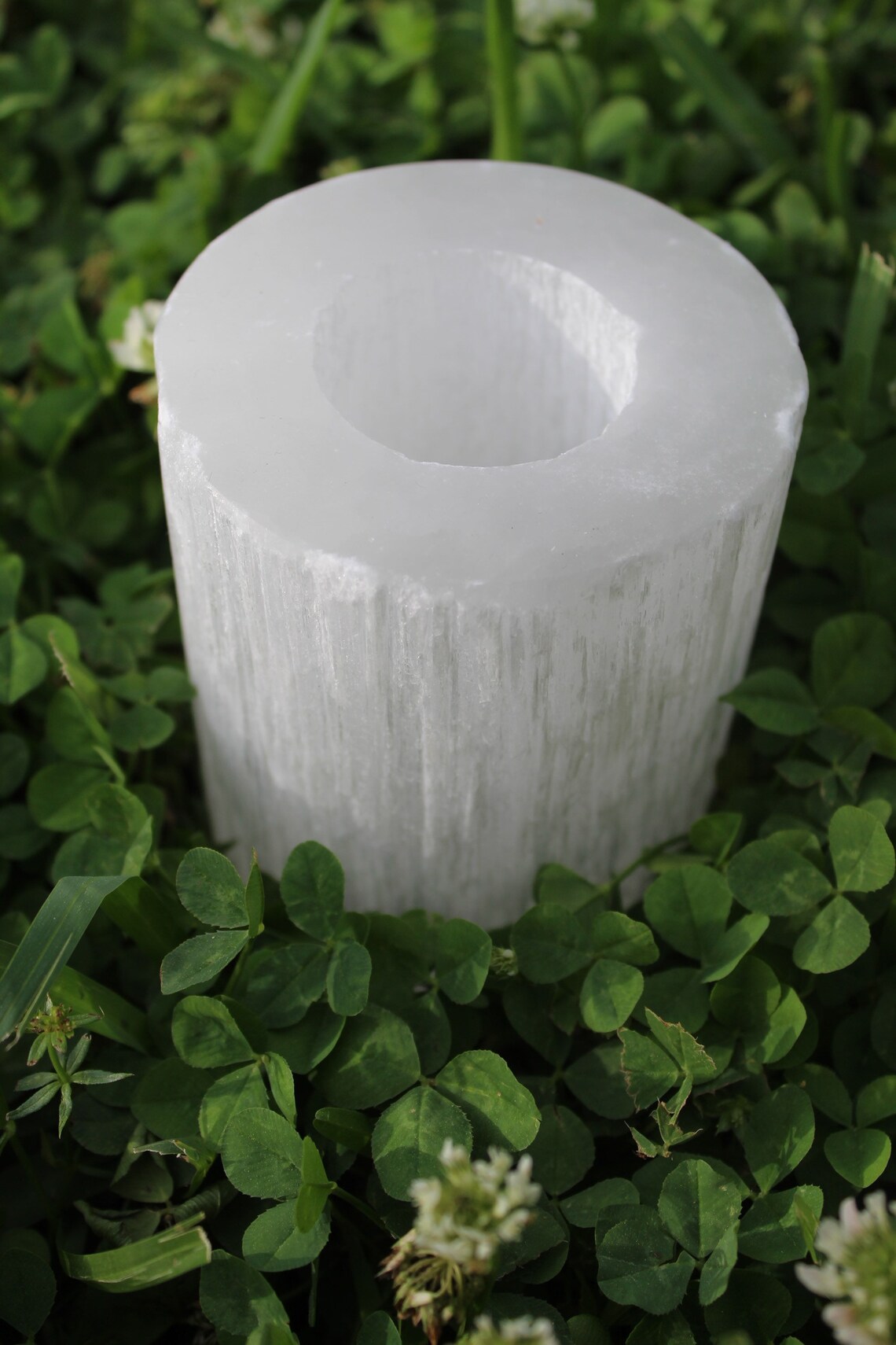 Selenite/ Satin Spar Candle Holder/ Crystal Candle Holder/ Tea Etsy