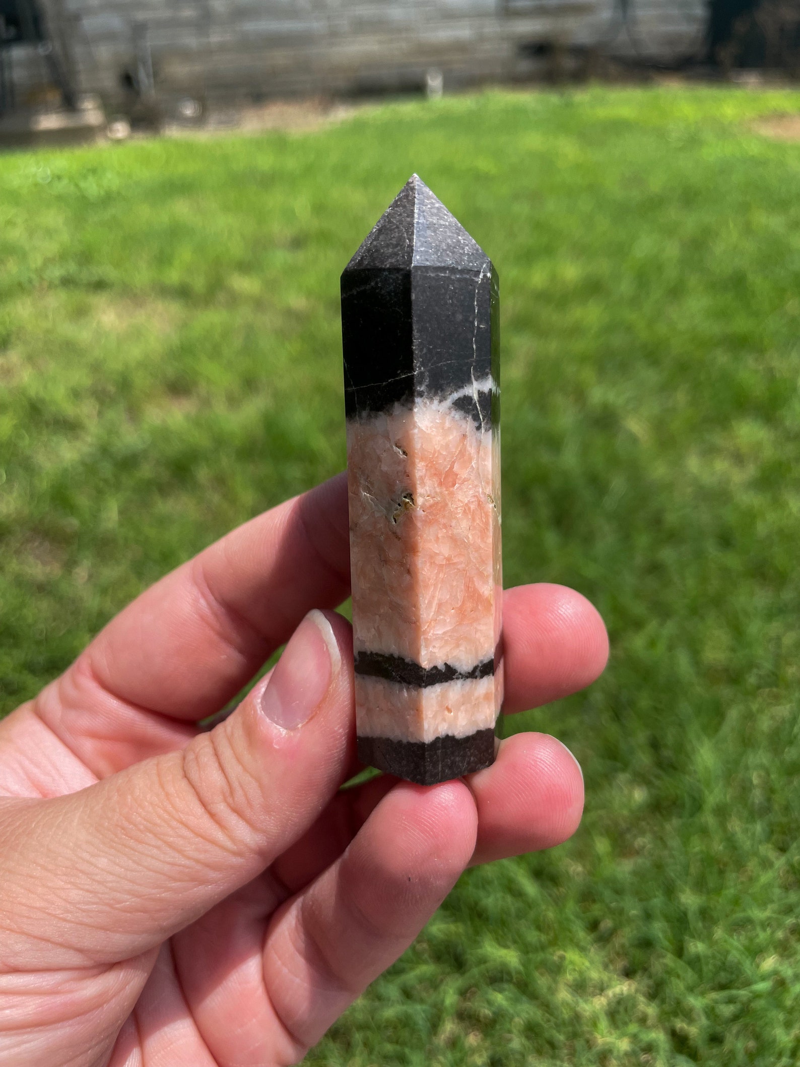 Pink Zebra Stone Tower/ Pink Zebra Stone / Zebra Stone Etsy