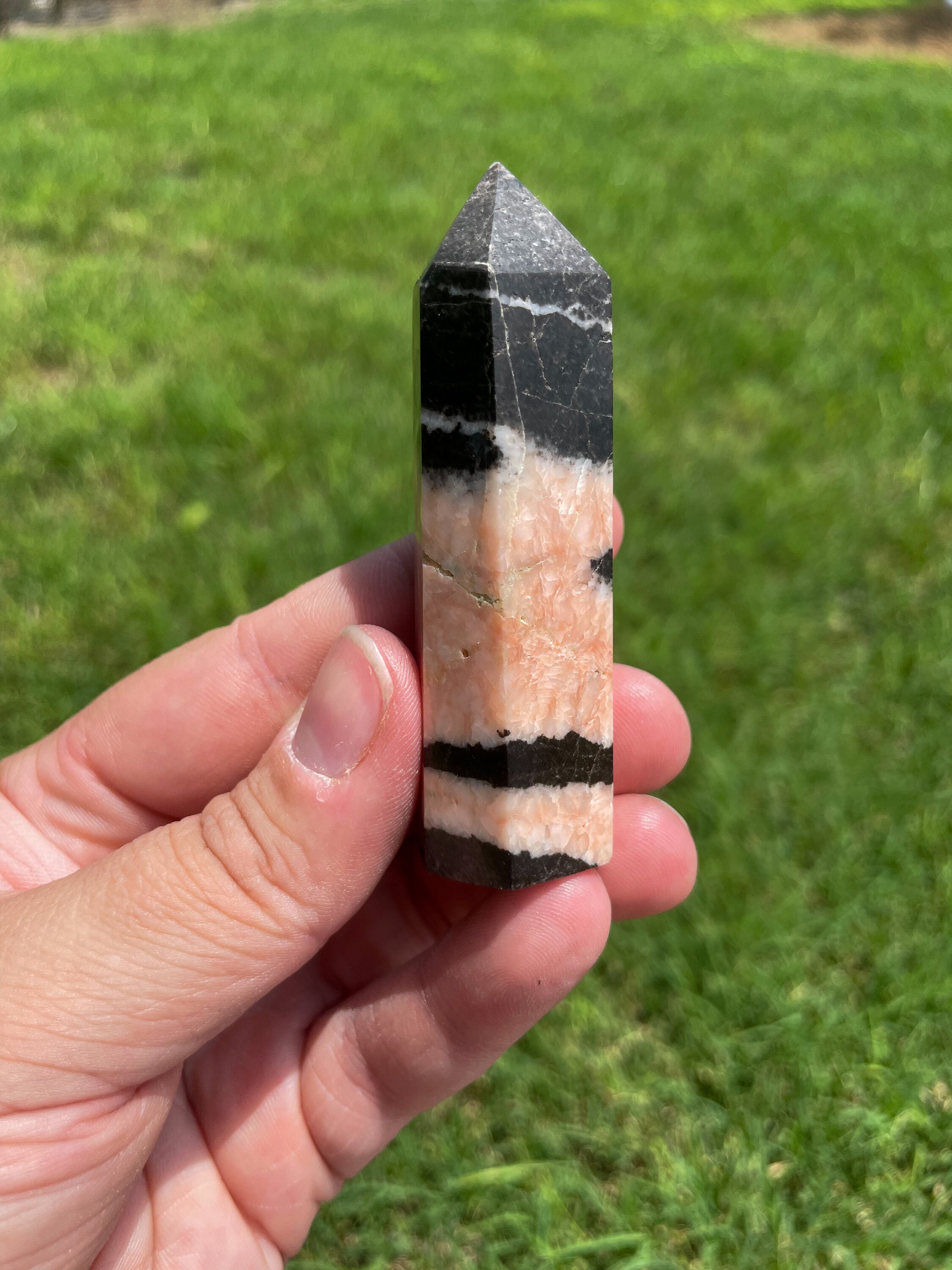 Pink Zebra Stone Tower/ Pink Zebra Stone / Zebra Stone Etsy