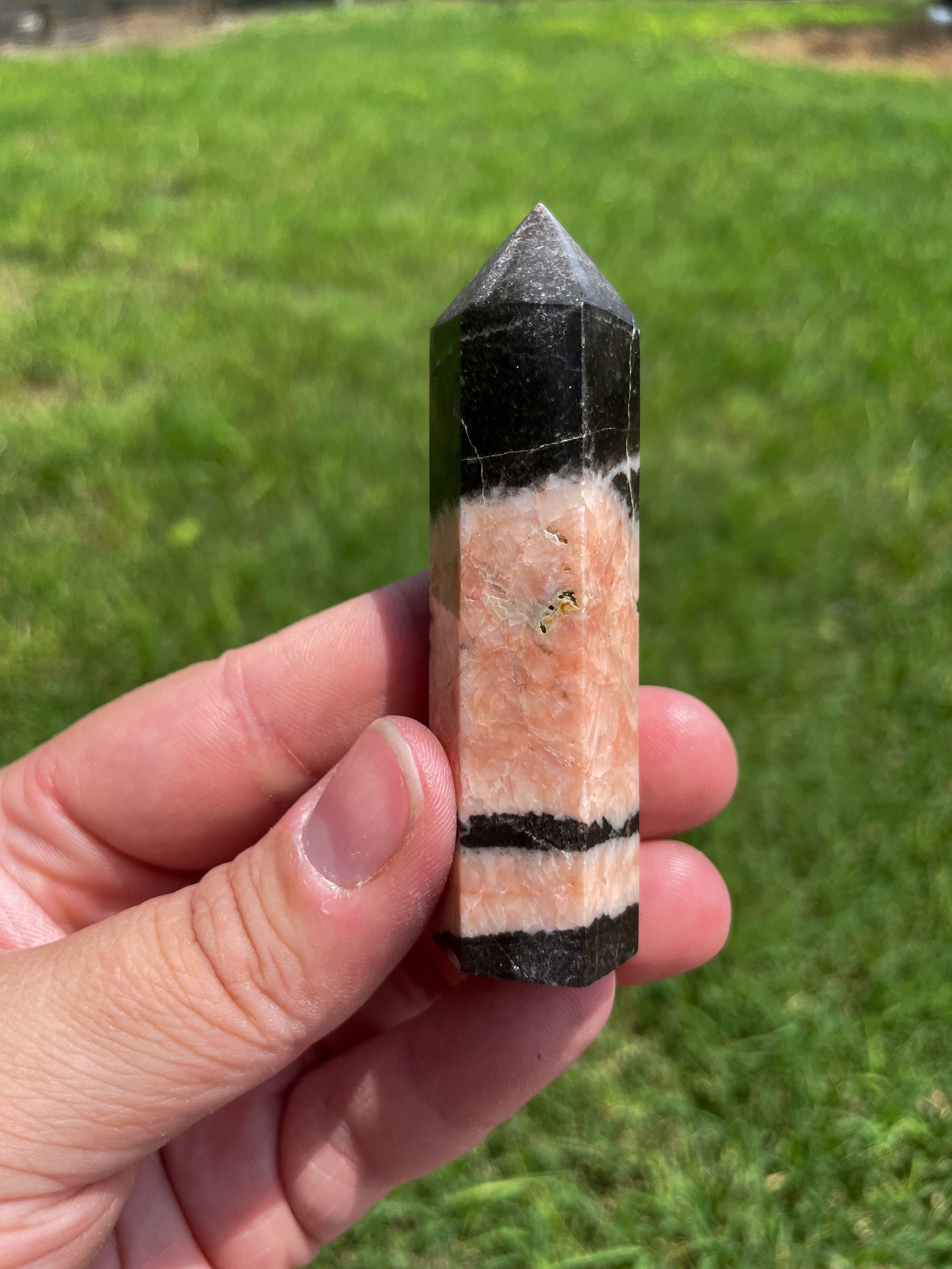 Pink Zebra Stone Tower/ Pink Zebra Stone / Zebra Stone Etsy