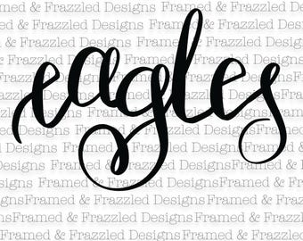 eagles digital svg cut file for silhouette or cricut