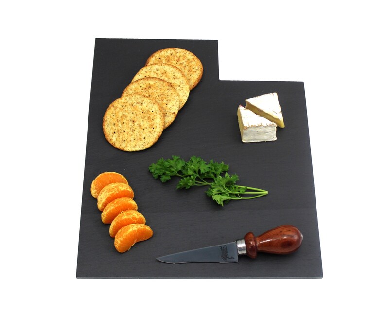 Utah Black Slate Cheese Board Serving Tray or Cutting Board Etsy
