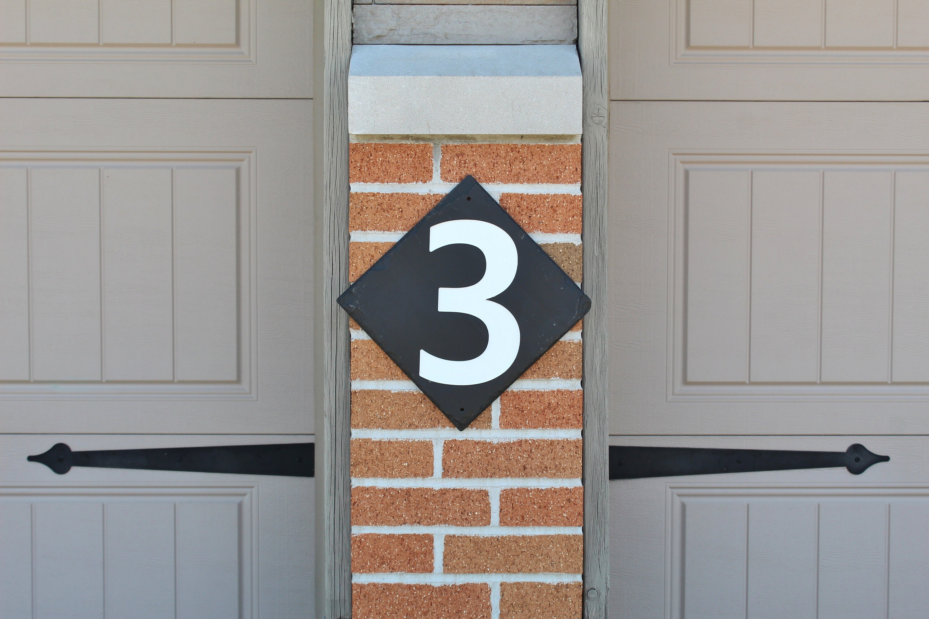 Diamond Carved Slate House Number Sign Etsy