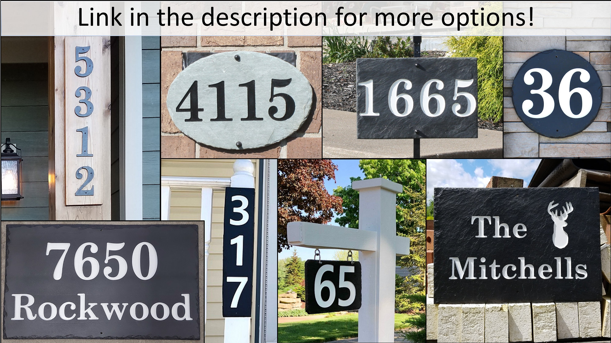 Oval Carved Slate House Number Sign Etsy