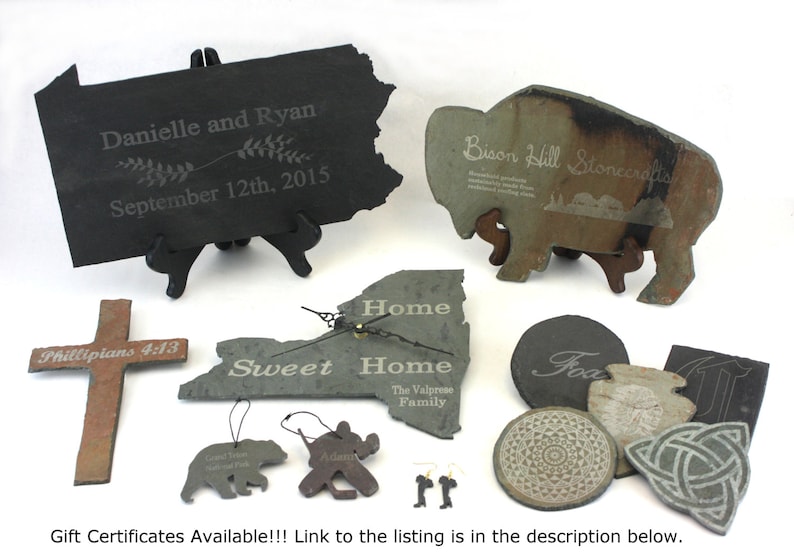 Glasses and Mustache Set Black Slate Christmas Ornament-Personalized with Laser Engraving