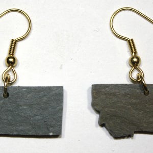 Montana Slate Earrings- Personalized with Laser Engraving