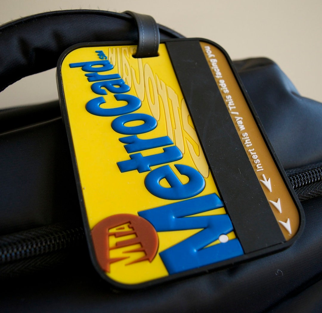 Luggage Tag New York City Metrocard Subway Large Heavy Duty ID Tag