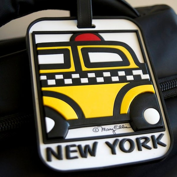 New York City Taxi Luggage Tag City Souvenir Heavy Duty