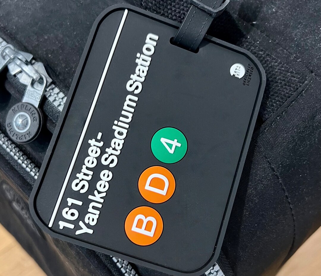 Luggage Tag New York MTA Subway Yankee Stadium Station Large Heavy Duty