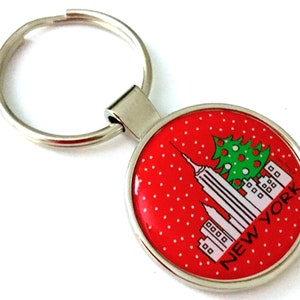 Christmas In New York Keychain Metal New York City Souvenir Holiday Gift