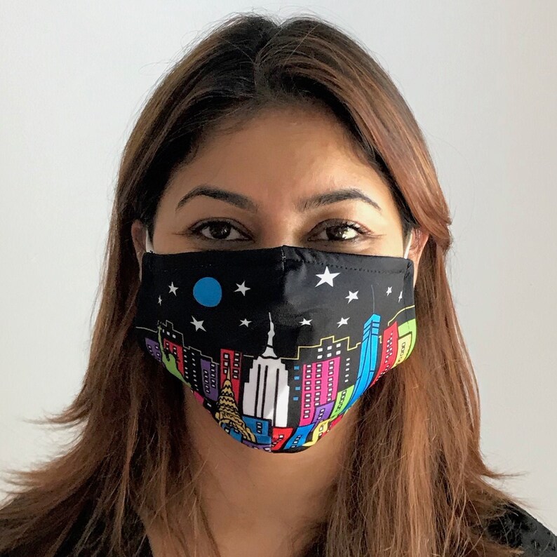 New York Face Mask NYC Skyline By Mary Ellis Super Etsy